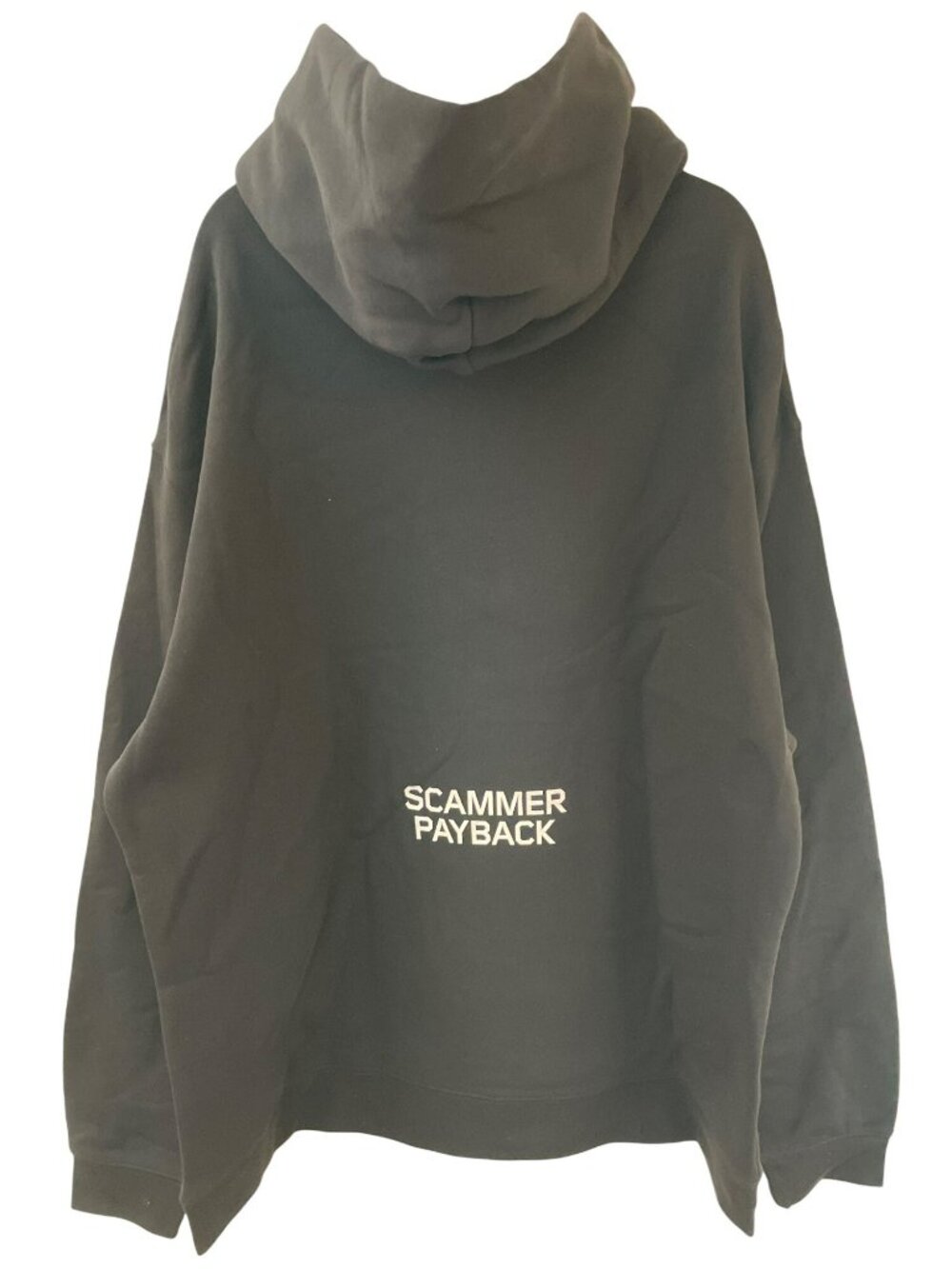 AS Color Scammer Payback Graphic black hoodie sweatshirt Men's Size XL - Picture 2 of 7